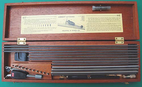 K & E Leroy Scriber Stand Lettering Set Keuffel and Esser Co. Drafting 